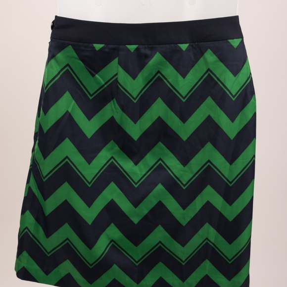 The Limited Skirt L A-Line Zig Zag Chevron green - Picture 5 of 7